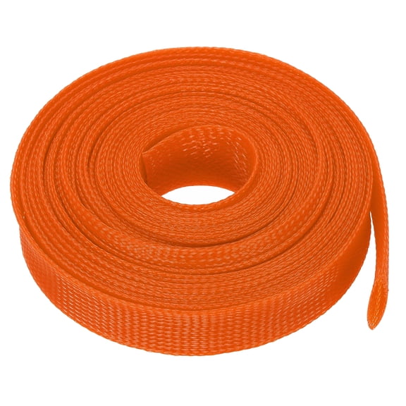 PET Cable Wire Wrap 39mm Expandable Sleeving Orange 7.6 M Length