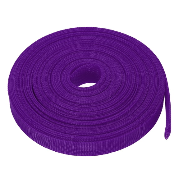 PET Cable Wire Wrap 39mm Expandable Sleeving Purple 15 M Length