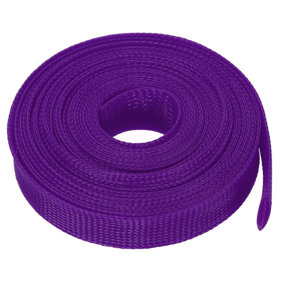PET Cable Wire Wrap 39mm Expandable Sleeving Purple 7.6 M Length