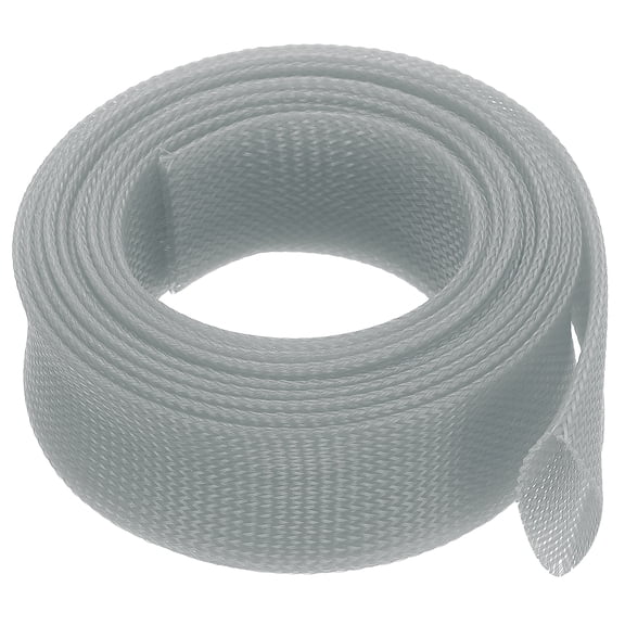 PET Cable Wire Wrap 59.6mm Expandable Sleeving Gray 3 M Length