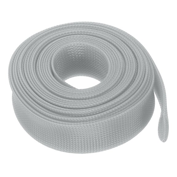 PET Cable Wire Wrap 59mm Expandable Sleeving Gray 7.6 M Length
