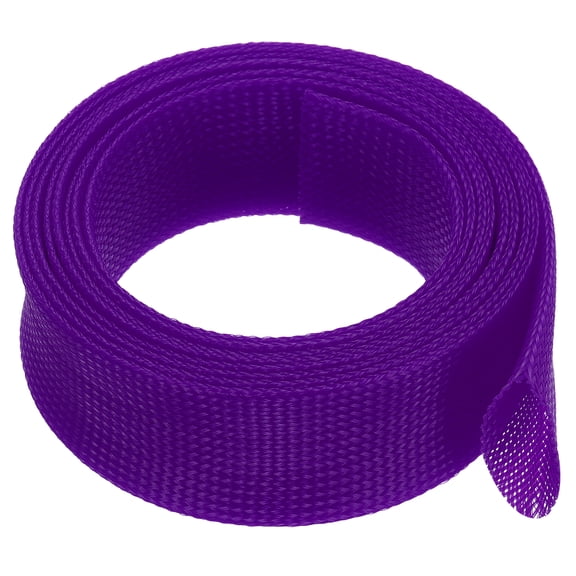 PET Cable Wire Wrap 69.8mm Expandable Sleeving Purple 3 M Length