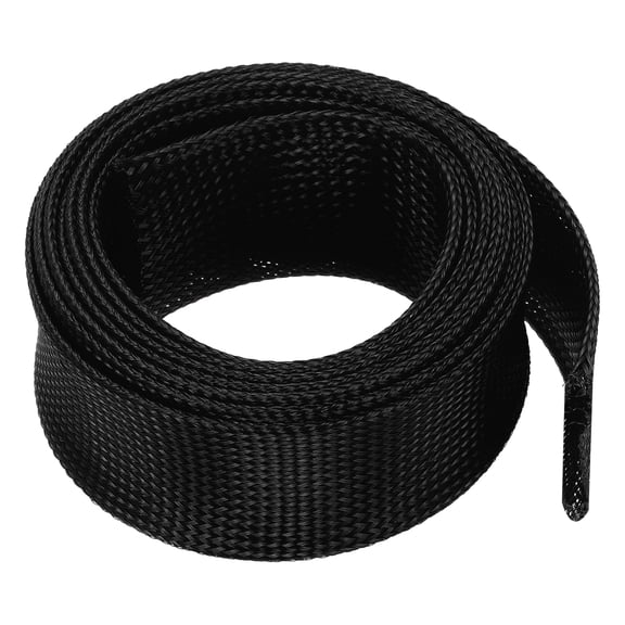 PET Cable Wire Wrap 79mm Expandable Sleeving Black 3 M Length