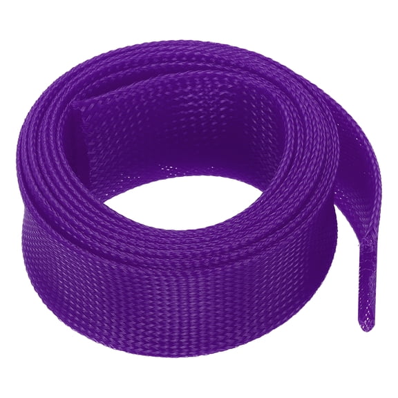 PET Cable Wire Wrap 79mm Expandable Sleeving Purple 3 M Length