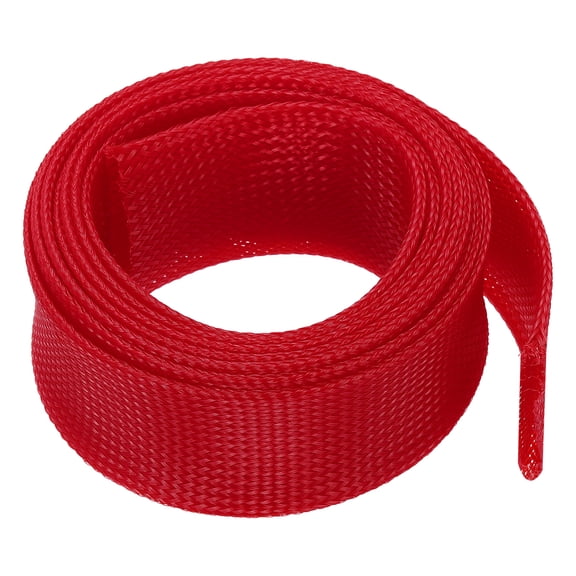 PET Cable Wire Wrap 79mm Expandable Sleeving Red 3 M Length