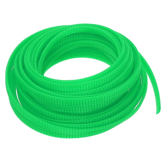 PET Expandable Sleeving 20ft 1/4" Green Cable Management Sleeve Cord Organizer for Wrap Protect Cable