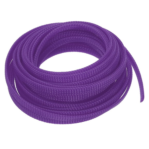 PET Expandable Sleeving 20ft 1/4" Purple Cable Management Sleeve Cord Organizer for Wrap Protect Cable