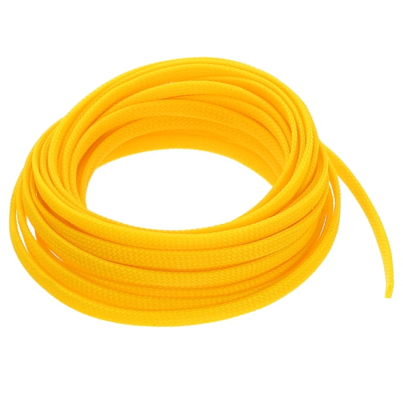 PET Expandable Sleeving 20ft 1/4" Yellow Cable Management Sleeve Cord Organizer for Wrap Protect Cable