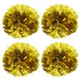 thumbnail image 1 of Uxcell PET Cheerleading Pom Poms with Finger Holes for Team Spirit Fun Dance Stage Events Golden, 1 of 6