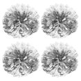thumbnail image 1 of Uxcell PET Cheerleading Pom Poms with Finger Holes for Team Spirit Fun Dance Stage Events Silver, 1 of 6