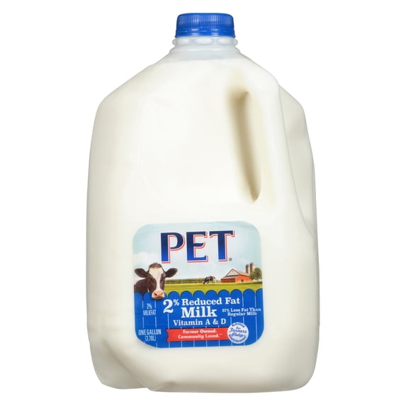 PET Dairy 2% Reduced Fat Milk with Vitamin A and D, Milk Gallon - 1 Jug