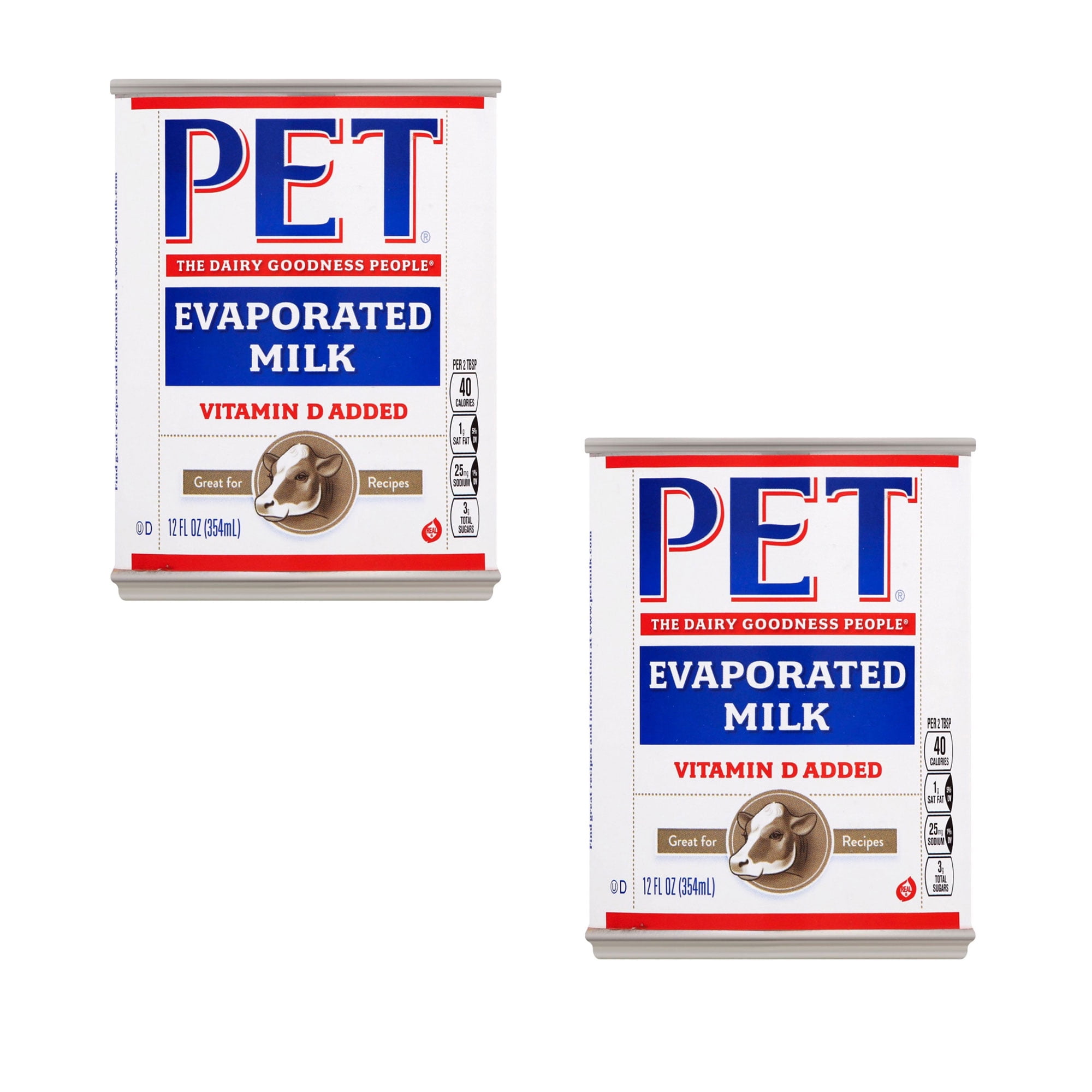 PET Evaporated Milk, Vitamin D Added, Liquid, 12 fl oz (Pack of 2)