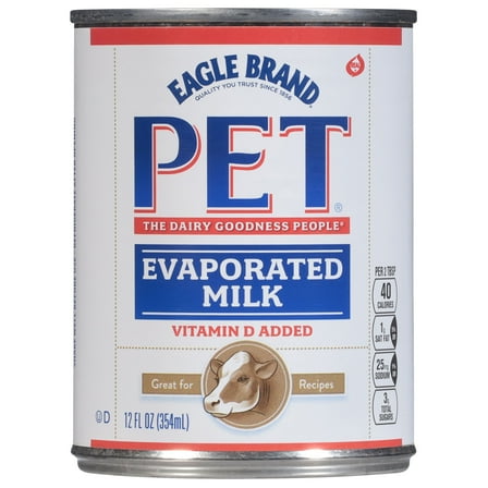 PET Evaporated Milk, Vitamin D Added, Liquid, 12 fl oz
