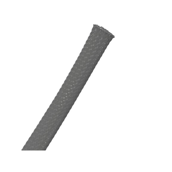 PET Expandable Braided Cable Sleeving, 5/8" ID, 100FT, Platinum Gray