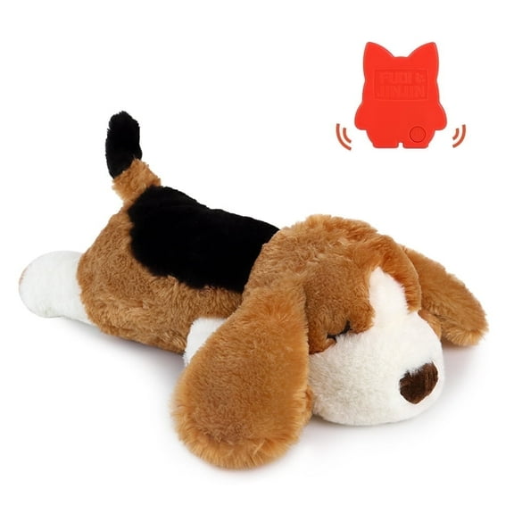 PET FULED Heartbeat Plush Toy for Dogs - Soft Cuddle Companion with Soothing Heartbeat, Washable - Comfort for Puppies & Adult Pets (Beagle Design)