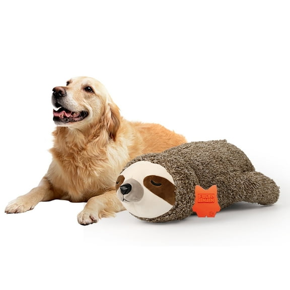 PET FULED Heartbeat Plush Toy for Dogs - Soft Cuddle Companion with Soothing Heartbeat, Washable - Comfort for Puppies & Adult Pets (Sloth Design)