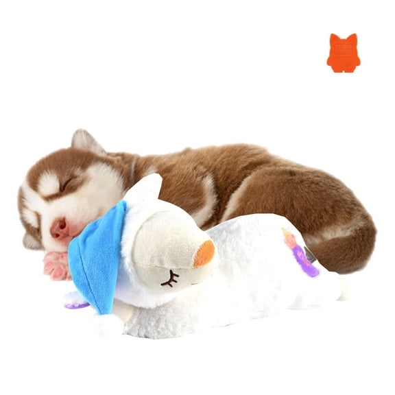 PET FULED Heartbeat Plush Toy for Dogs - Soft Cuddle Companion with Soothing Heartbeat, Washable - Comfort for Puppies & Adult Pets (Sheep Design)