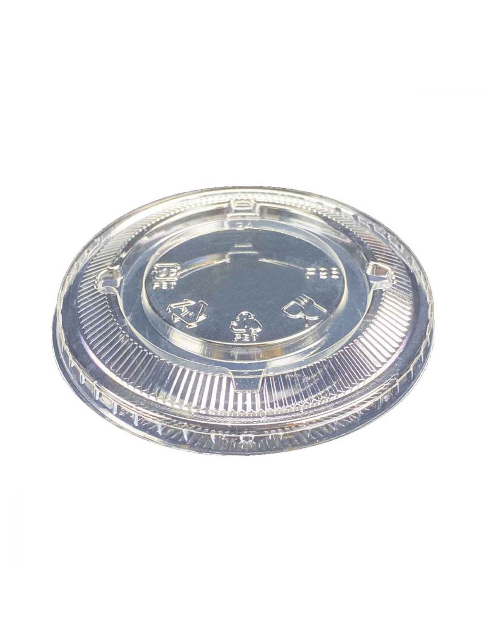 PET Flat lid 98mm (Clear) without Hole for 12oz - 24oz PET
