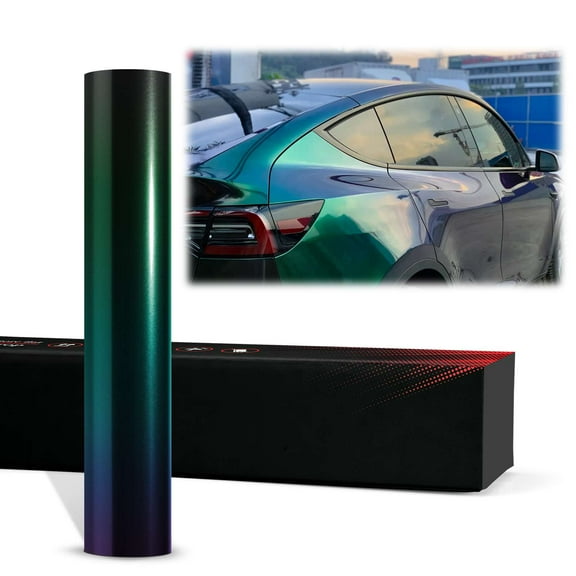 PET Galaxy Dust Gloss Aurora Green Chameleon Metallic Color Shift Color Change Vinyl Wrap Auto Car Sticker Decal Film Sheet Bubble Free Air Release Technology
