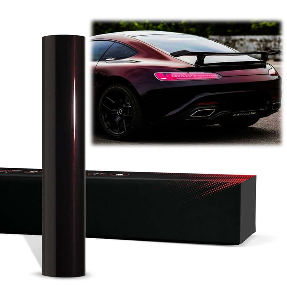 PET Galaxy Dust Gloss Black Cherry Chameleon Metallic Color Shift Color Change Vinyl Wrap Auto Car Sticker Decal Film Sheet Bubble Free Air Release Technology