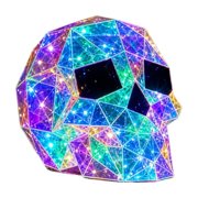 PET Glowing Skull Head For Supermarket Halloween Party Decoration For Halloween Props And Decorations