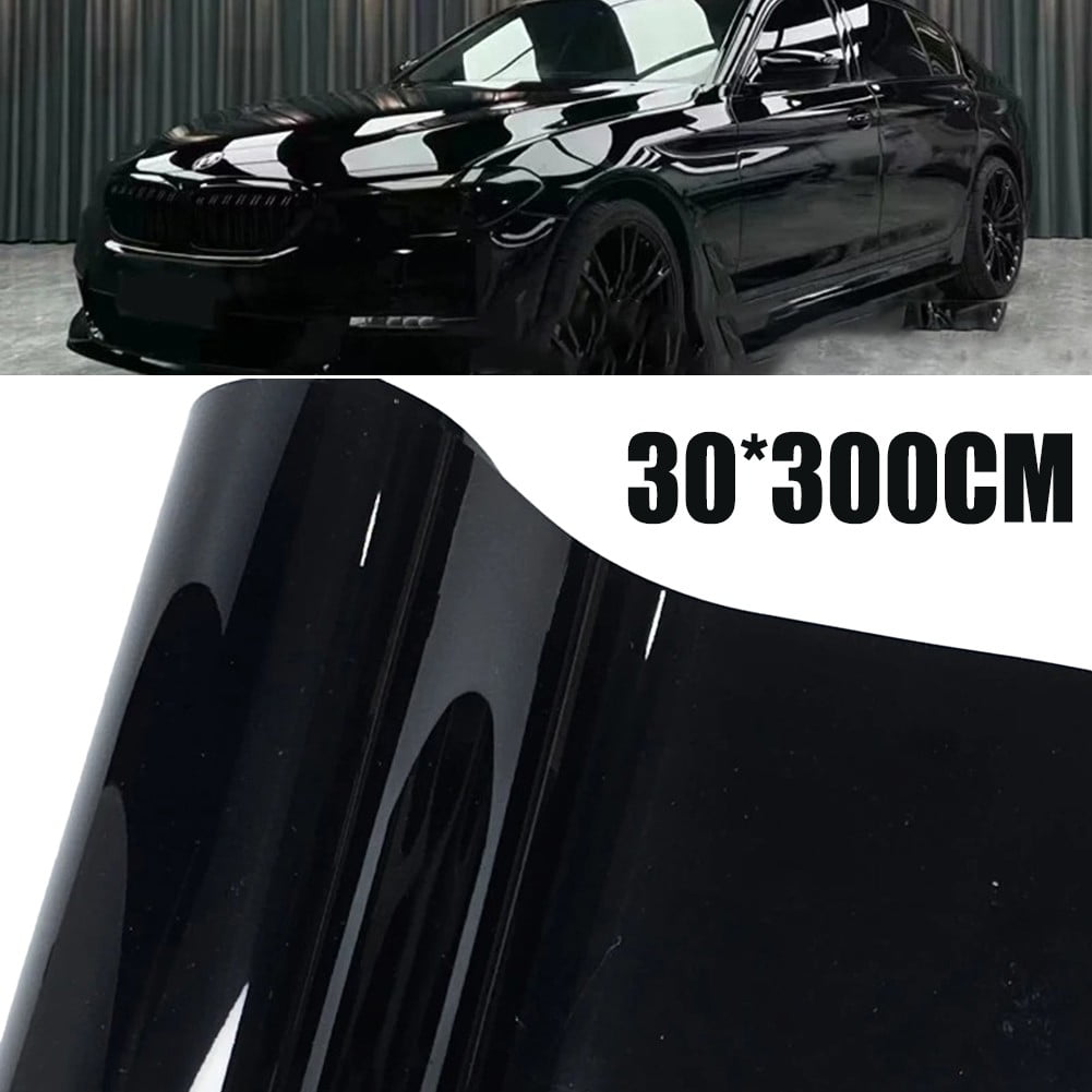 Auto Vinyl Decal 12x60 Inch Carbon Fiber Vinyl Wrap - High Gloss Black ...