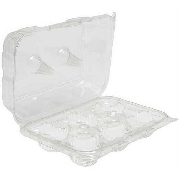 PET Hinged Cupcake Container, Clear, 1/CS/120 , Pactiv® (16200473)