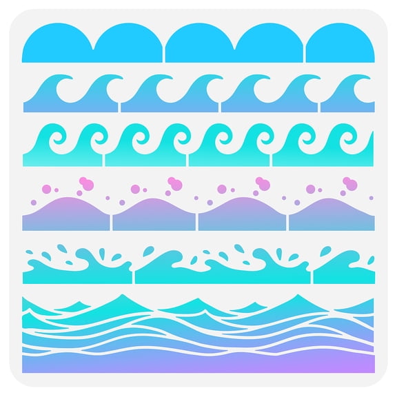 PET Hollow Out Drawing Painting Stencils for DIY Scrapbook Photo Album Anchor Pattern 30x30cm
