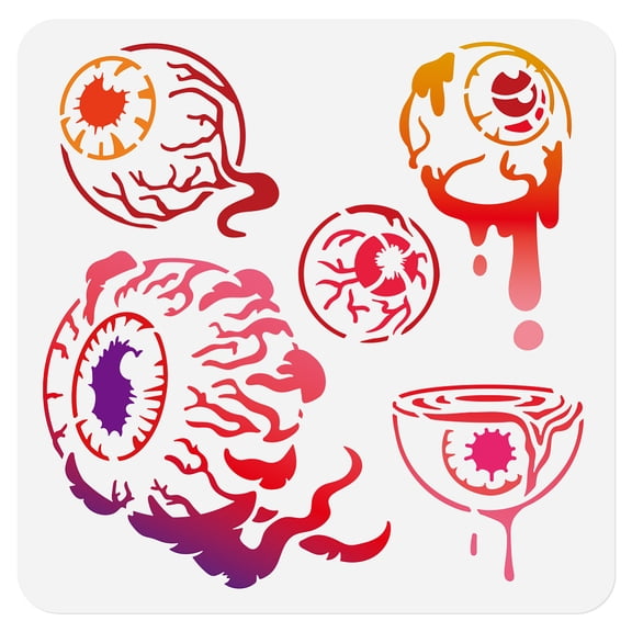 PET Hollow Out Drawing Painting Stencils for DIY Scrapbook Photo Album Eye 300x300mm DIY