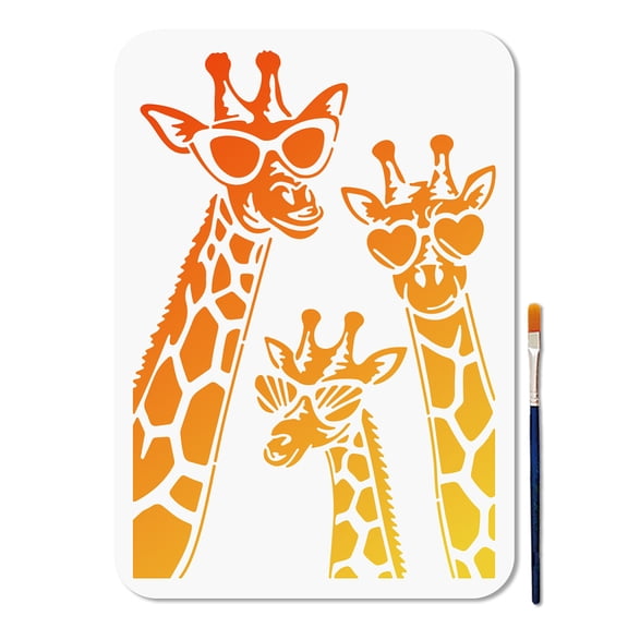 PET Hollow Out Drawing Painting Stencils for DIY Scrapbook Photo Album Giraffe 210x297mm diy