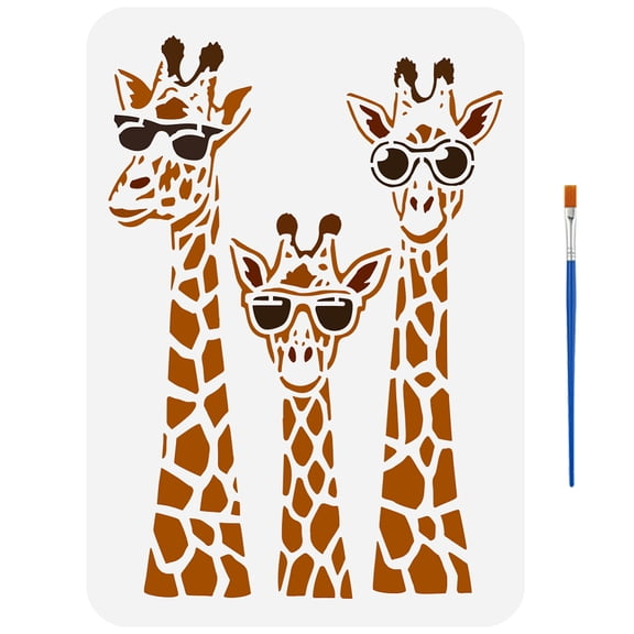 PET Hollow Out Drawing Painting Stencils for DIY Scrapbook Photo Album Giraffe 297x210mm DIY