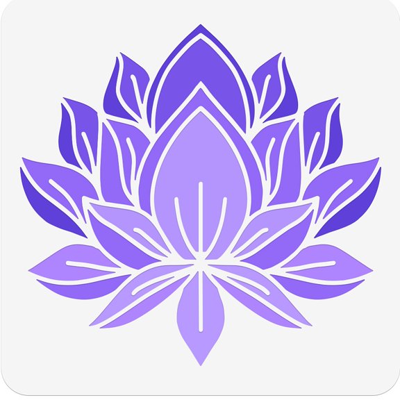 PET Hollow Out Drawing Painting Stencils for DIY Scrapbook Photo Album July Lotus for DIY 300x300mm