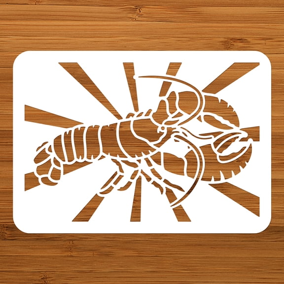 PET Hollow Out Drawing Painting Stencils for DIY Scrapbook Photo Album Lobster 297x210mm
