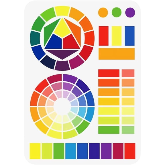 PET Hollow Out Drawing Painting Stencils for DIY Scrapbook Photo Album Pantone Pattern 210x297mm