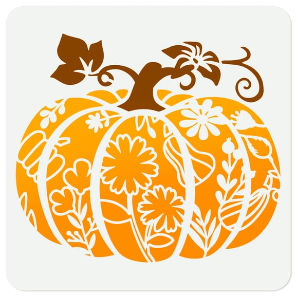 PET Hollow Out Drawing Painting Stencils for DIY Scrapbook Photo Album Pumpkin 300x300mm