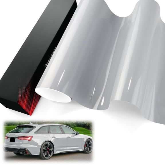 PET Liner Vinyl Super Gloss Brooklyn Gray Automotive Wrap Car Vehicle Bubble Free Air Release