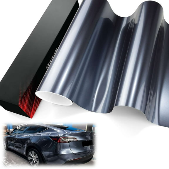 PET Liner Vinyl Super Gloss Metallic Byron Blue Automotive Wrap Car Vehicle Bubble Free Air Release