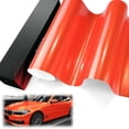 thumbnail image 1 of PET Liner Vinyl Super Gloss Metallic Orange Automotive Wrap Car Vehicle Bubble Free Air Release, 1 of 8