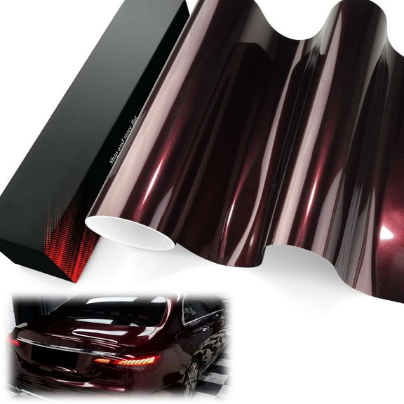 PET Liner Vinyl Super Gloss Metallic Rose Black Automotive Wrap Car Vehicle Bubble Free Air Release