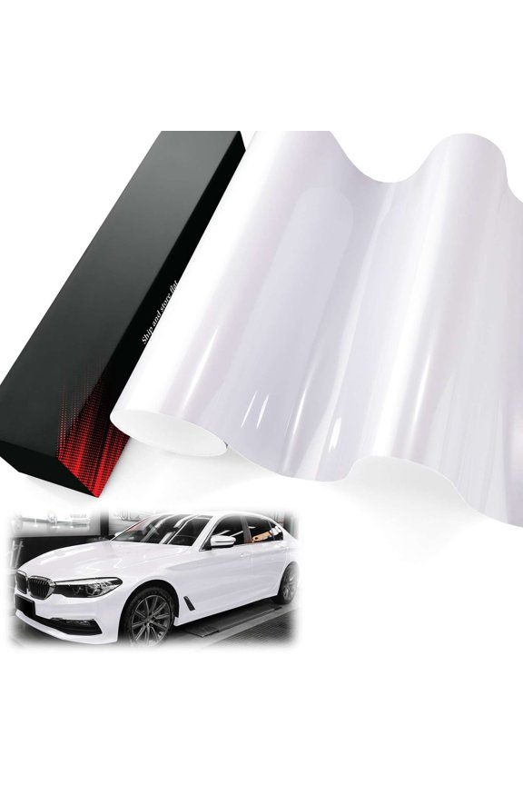 PET Liner Vinyl Super Gloss Pearlescent Ceramic White Automotive Wrap Car Vehicle Bubble Free Air Release