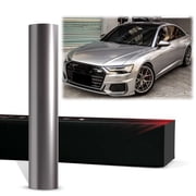 PET Liquid Metallic Chrome Silver Gloss Vinyl Wrap Auto Car Sticker Decal Film Sheet Bubble Free Air Release Technology