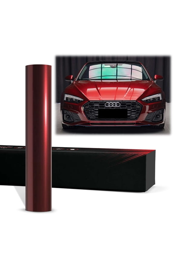 PET Liquid Metallic Dragon Blood Red Gloss Vinyl Wrap Auto Car Sticker Decal Film Sheet Bubble Free Air Release Technology