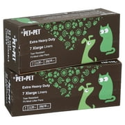 PET N PET Cat Litter Box Liners, Drawstring Litter Liner Bag, Extra Large, 2 Pack