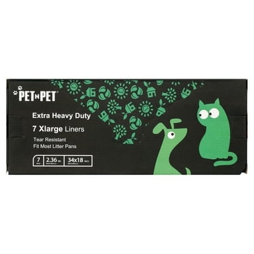 "PET N PET Cat Litter Box Liners,Drawstring Litter Liner Bags,Jumbo Size,Pan Liners 28 Counts"
