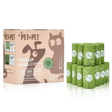 PET N PET Dog Poop Bag 100% Compostable Poop Bags Vegetable-Based Corn Starch Dog Poop Bags Unscented Poop Bags Refill Rolls