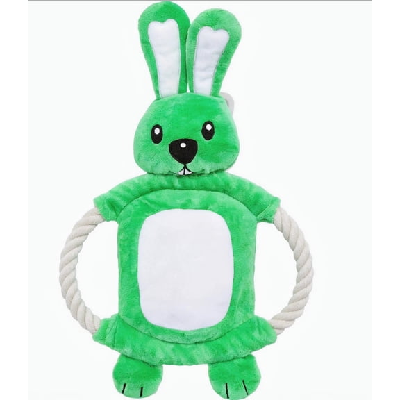PET PLUSH TOY GREEN BUNNY