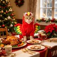 thumbnail image 1 of PET Parrot Costume, a Red Polyester Parrot-Style Costume Sized for the Selected PET Variation, for Dogs, Cats, PET Parties, Photos, and Playful Seasonal Dress-up, Red, Size S, Practical Home Use, 1 of 7