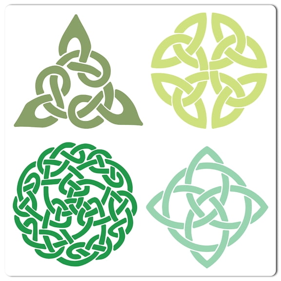 PET Plastic Hollow Out Drawing Painting Stencils Templates Square Knot Pattern 300x300mm