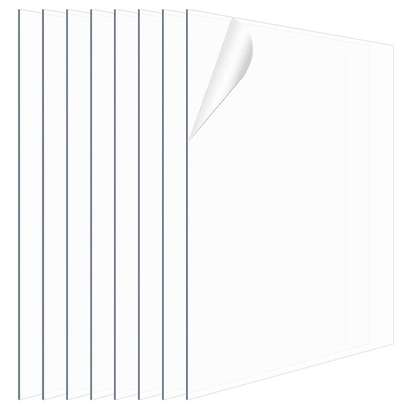 PET Plastic Sheets Double Coated Rectangle Clear 301x300x0.4mm