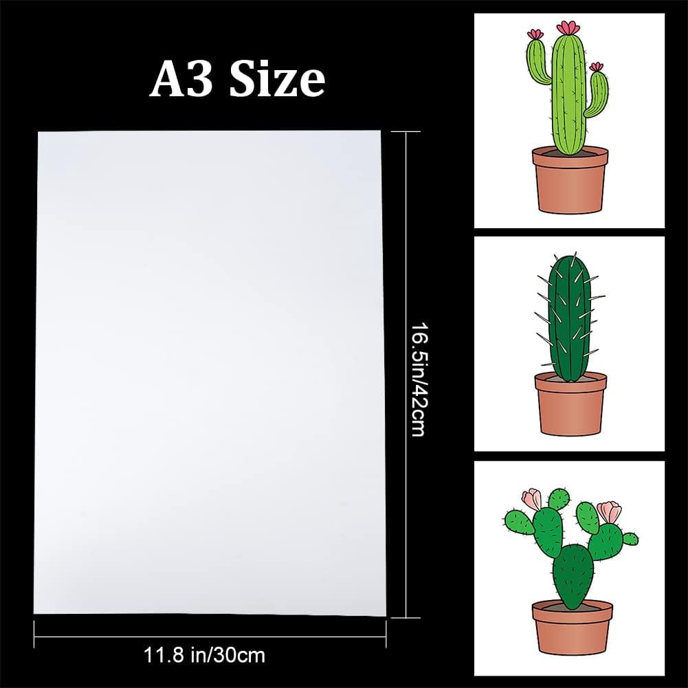 PET Printable Heat Transfer Papers 30 sheets A3 Printable Matte IronOn